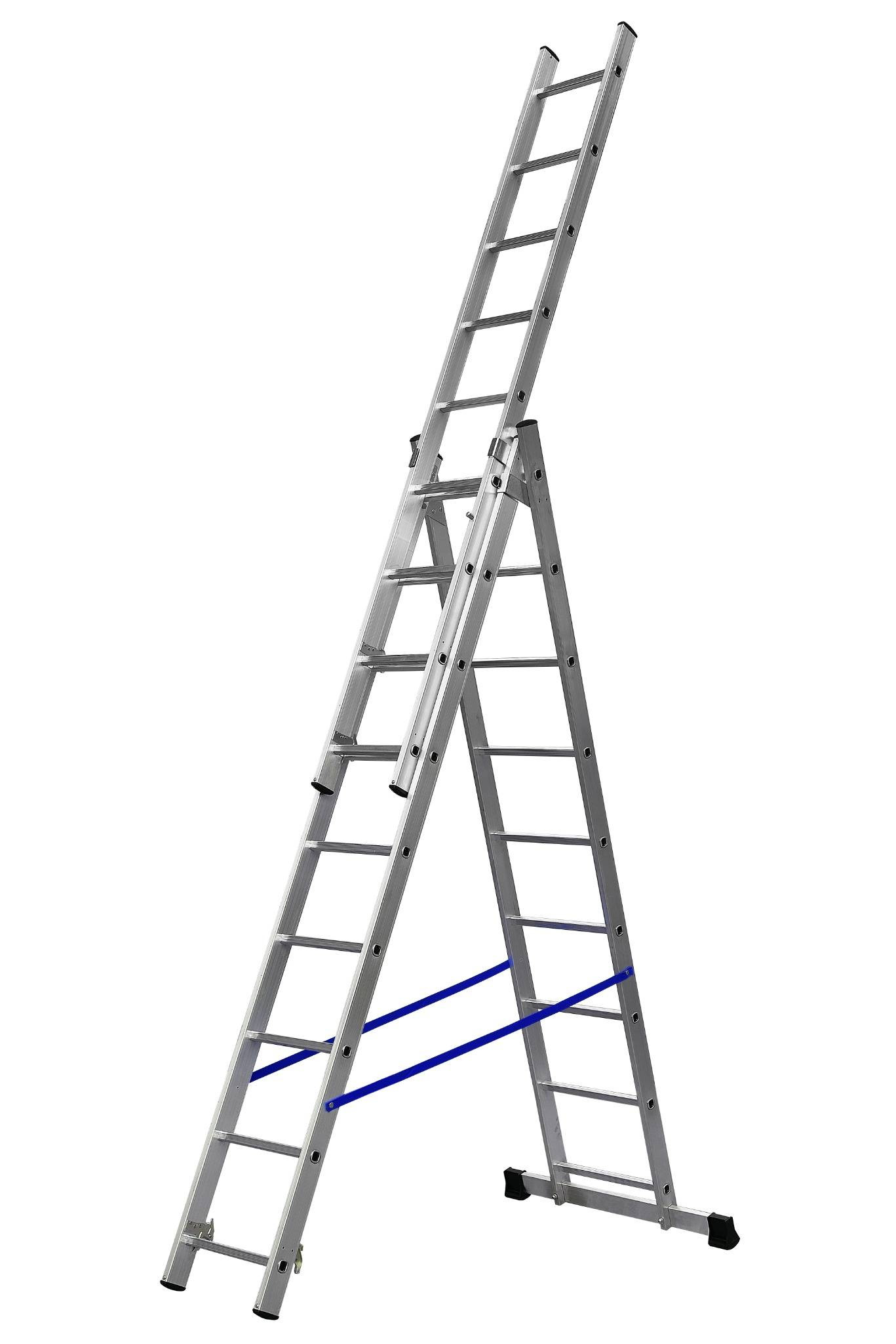 Scala trasformabile tripla in alluminio