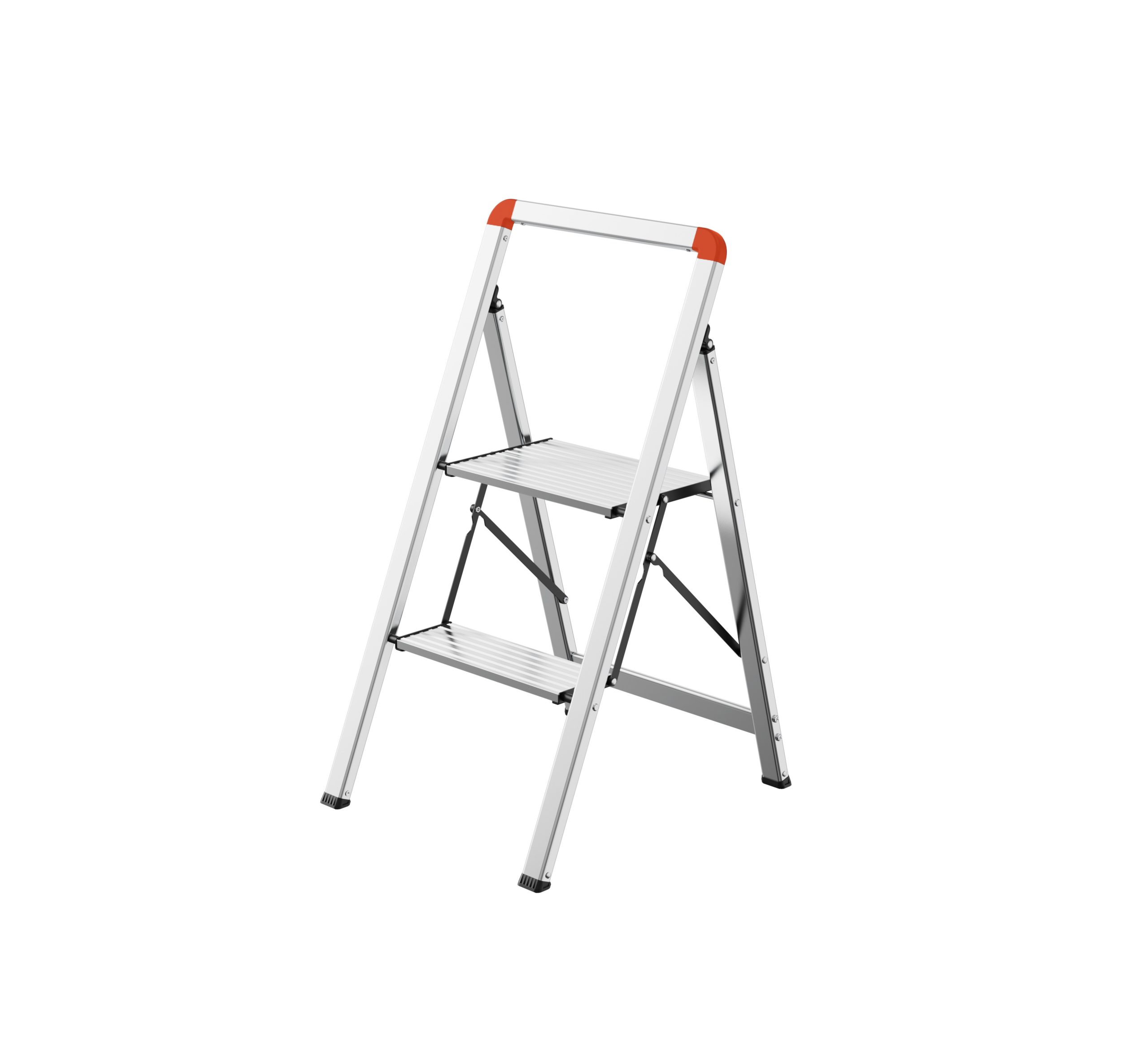 Mini Slimstep Light Sgabelli con Parapetto Alto in Alluminio